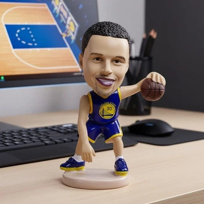 ZESHOPS Stephen Curry #30 Bobblehead Figure – Shake Head Basketball Desk Decor