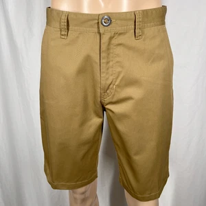 Volcom Men's 31W Beige Camel/Tan Flat Front Frickin Chino Twill Skate Shorts - Picture 1 of 8