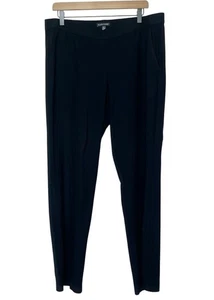 Pantalones Eileen Fisher Lavables Elastizados Crepé Pierna Recta Negros Talla Grande - Imagen 1 de 6