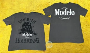 New Modelo Cerveza Beer Lion 2 Sided Logo Men's Vintage T-Shirt - Picture 1 of 2