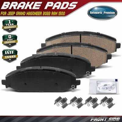 Front Left & Right Ceramic Brake Pads for Jeep Wagoneer 2022 Ram 1500 2019-2022 - Image 1 of 4