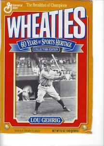 Highly Collectible 60 Years Of Sports Heritage Lou Gehrig Wheaties Box - Picture 1 of 4