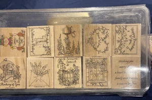 Stampin Up 1999 Garden Rubber Stamp Lot Feathered Friends Plus Extras - Picture 1 of 2