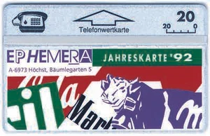 Telefonwertkarte Österreich "EPHEMERA Jahreskarte 1992" - Bild 1 von 1