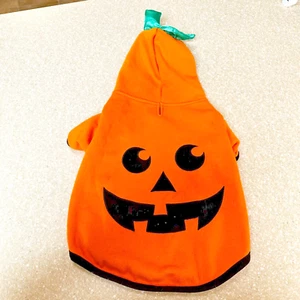 Hundebekleidung Kürbis Kostüm Größe Large orange grün 15 Zoll L Haustierbekleidung - Bild 1 von 3