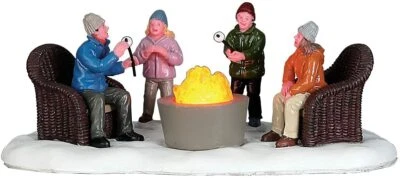 Lemax Christmas Vail Village - Malvaviscos asados familiares en fogata - B/O Foto 1 de 4