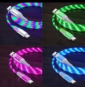 IPhone Cable Led Data USB Charger Light Up - Picture 1 of 14