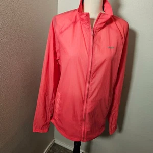Armani Exchange Women's Windbreaker Semi Sheer Pink Size M Adjustable Casual - Picture 1 of 15