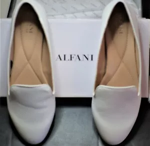 Alfani Women's Oceana Step-N-Flex Lizard White Flats 8 D (W) - Picture 1 of 7