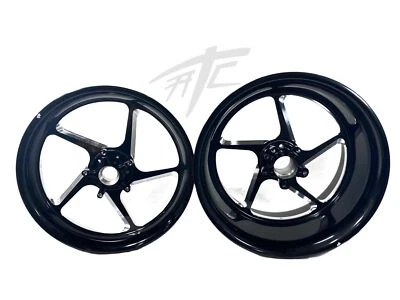 HAYABUSA 240 FAT TIRE BLACK CONTRAST CUT JEDI WHEELS 2009-2014 YAMAHA YZF R1 Foto 1 de 4