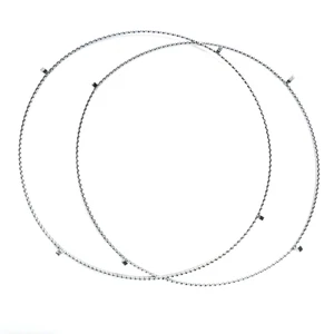 Par de anillos de borde trenzado Lowrider cromado 20 pulgadas con borde - Imagen 1 de 11