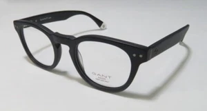 GANT Rugger GR REED  MBLK Matte Black Round Plastic Eyeglasses Frame 46-21-145 - Picture 1 of 2