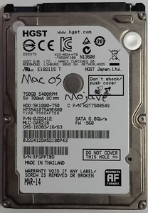 HGST 750GB 5400RPM 2.5" SATA II Laptop Hard Drive – Tested & Working - Picture 1 of 2
