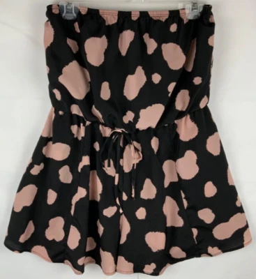 Mameluco sin tirantes Double Zero para mujer talla mediana bolsillos cintura lazo lunares Foto 1 de 4