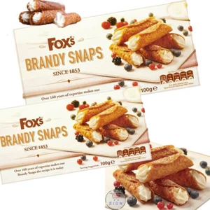 Fox Fabulous BRANDY SNAPS 100g Enjoy with Cream & Fruit Perfect Party Kid Gift - Picture 1 of 4