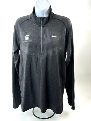 Camiseta para correr Michigan State Nike Dri-FIT Pullover para mujer mediana negra 1/4 cremallera Foto 1 de 4