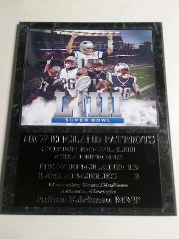 New England Patriots Super Bowl LIII Champs plaque - New Lower Pricing!! Cover