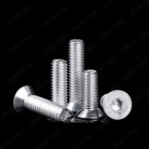 Aluminum Alloy 6061 Hex Socket Countersunk Flat Head Screws M3 M4 M5 M6 - Picture 1 of 12