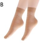10 Pair Women Jacquard Stretch Velvet Socks Breathable Comfort Floral Nude Color