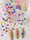 100pcs Pearl Star Mini Colorful Mixed Nail Art Accessories DIY Simple Flat