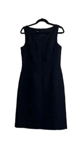 Talbots Dress Sz 10 Textured Silk Blend Sleeveless Office Professional Worship - Picture 1 of 7