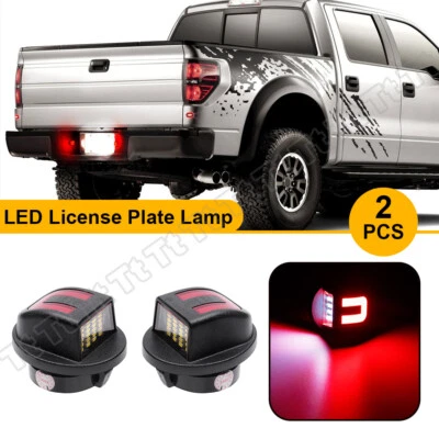 2x for 1990-2014 Ford F150 F250 F350 LED License Plate Light Tail Assembly Lamp  - Image 1 of 4