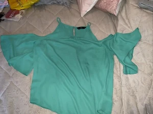 F&F Ladies Blouse Top size 14. Green - Picture 1 of 2