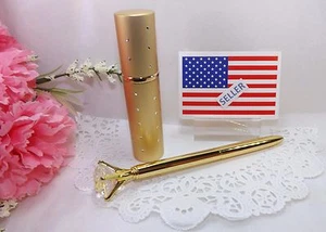 Juego de regalo - bolígrafo oro cristal diamante bolígrafo bolígrafo y atomizador dorado - Imagen 1 de 5