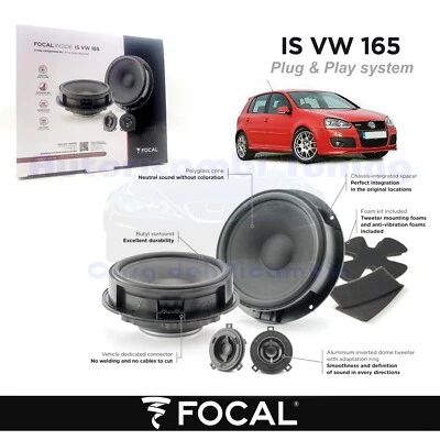 Lautsprecher Vorne Focal Plug Und Play Is VW 165 120w für VW Golf V 5 - Bild 1 von 4