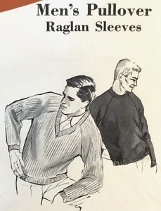 Maglione maglia maglione raglan '68 Kwik-Sew uomo/unisex modello cucito 34-48" UCFF - Foto 1 di 6
