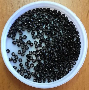 8/0 MIYUKI Japanese Seed Beads, Opaque Black (9401), 10g - Picture 1 of 1