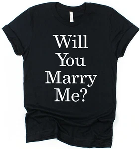 Will You Marry Me? Camiseta Día de San Valentín Propuesta Romántica Novia Novio - Imagen 1 de 4