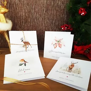 Christmas Cards Pack of 6 - Handmade & Includes Envelopes - Multibuy Discount - Picture 1 of 10