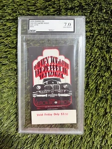 1969 FILLMORE WEST LED ZEPPELIN FULL TICKET DGA 7.0 - Picture 1 of 2