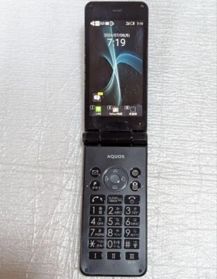 SHARP AQUOS Keitai Softbank AQUOS 4G Galaho NP601S Unlocked black SIM Free JAPAN - Image 1 of 4