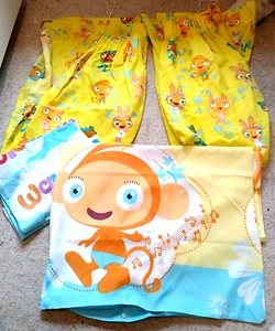 Waybuloo Bedroom Set Curtains & Smaller Toddler Bed Duvet Case with Pillow Cases - Picture 1 of 3