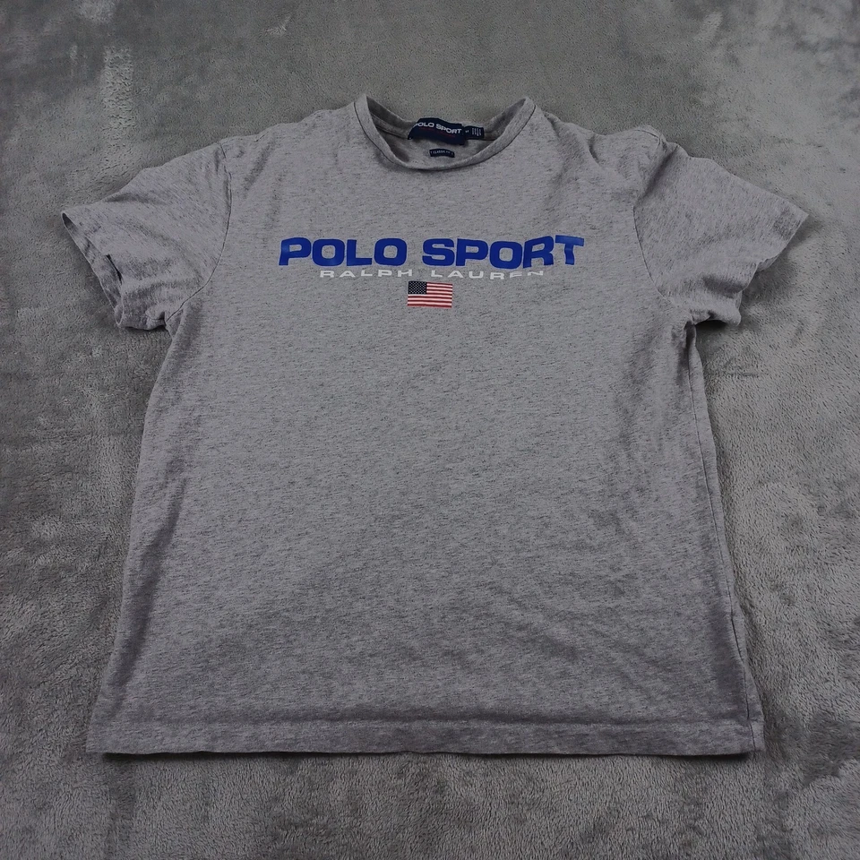 Camisa Polo Deportiva Ralph Lauren Para Mujer Gris Mediana Informal Cuello Redondo Manga Corta Foto 1 de 4