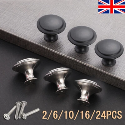 2/6/10/16/24PCS Door Knobs Cabinet Handle Cupboard Drawer Stainless Steel DIY UK - Image 1 of 4