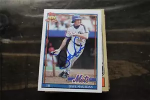 TARJETA AUTOGRAFIADA DE DAVE MAGADAN NY METS - Imagen 1 de 1