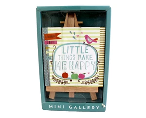 Mini Gallery "Little Things Make Me Happy" Art Work with Mini Easel - Picture 1 of 2