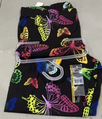 NO Boundaries Women Ankle Legging Butterflies Multicolor Junior Size 11-13 - Image 1 of 2