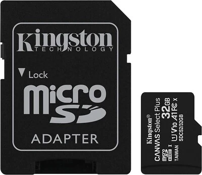 KINGSTON Canvas Select Plus SDCS2/32GB Scheda microSD Classe 10 Adattatore 32 GB - Immagine 1 di 4