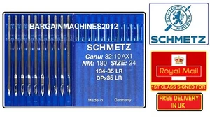 SCHMETZ DPX35LR 134-35LR CANU32:10AX1 NM 180/24 INDUSTRIAL SEWING MACHINE NEEDLE - Picture 1 of 3