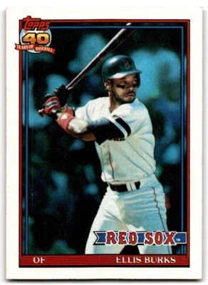 1991 Topps Ellis Burks Boston Red Sox #70 - Image 1 of 2