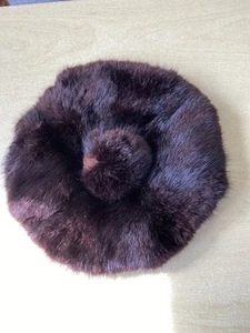 Mink Fur Beret Type Hat - Picture 1 of 4
