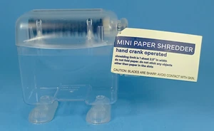 VIVITAR Mini Clear Case Paper Shedder. Desk, Office. New with Tag! - Picture 1 of 8