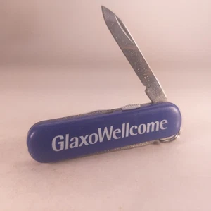 Victorinox Scribe 58mm Blue GLAXOWELLCOME British Pharmaceutical Company IBS - Picture 1 of 5