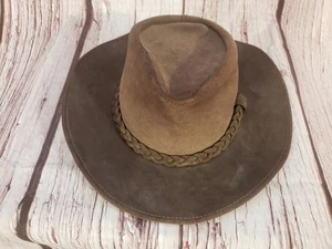 Henschel Wildleder XL Cowboyhut geflochtenes Band Western 7" - Bild 1 von 6