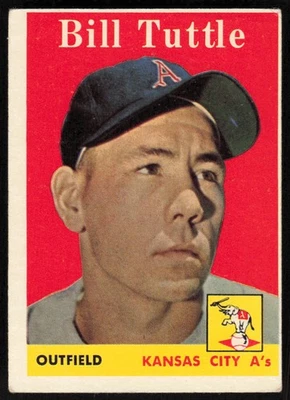 1958 Topps #23b Bill Tuttle Name in Red Letters - $1 SHIPPING (JB4) - Image 1 of 2