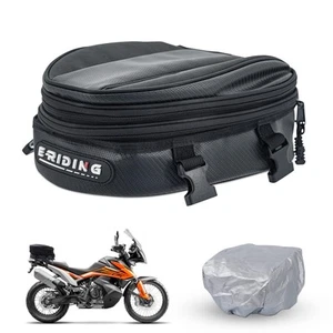 Motorcycle Tail Bag Backpack Waterproof Luggage Motorbike Saddle Seat Bag Mul... - Picture 1 of 7